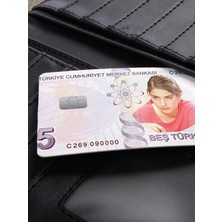 Özgül Reklam Ferih Beş Lira Tasarımlı Kredi Kartı Kaplama Stickeri Papara, Tosla, Kredi Kartı Için Uyumlu