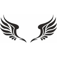 Özgül Reklam Melek Kanadı Sticker / Etiket / Araç Sticker / Araba Sticker