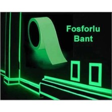 Özgül Reklam Karanlıkta Işık Veren Yansıyan 4 Metre Fosforlu Yeşil Şerit Bant 4 Metre
