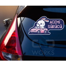 Özgül Reklam Acemi Sürücü Araba Cam Etiket Sticker 31,5 x 16 cm