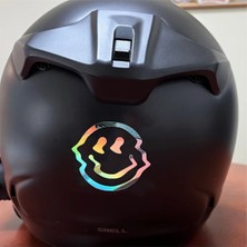 Özgül Reklam Gülücük Gülen Yüz Sticker Motor Sticker - Bisiklet Sticker - Araç Sticker - Scooter Stickler