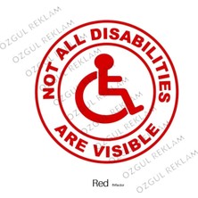 Özgül Reklam Tüm Engellilikler Görünür Değildir Sticker Araba Sticker / Motor Sticker / Laptop Sticker