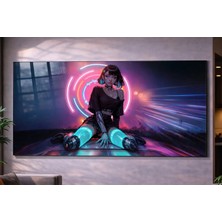 Özgül Reklam Pleksi Tablo | Anime Kadın Neon Görsel | 3 mm Pleksi Baskı | Ultra Hd Parlak Duvar Tablosu