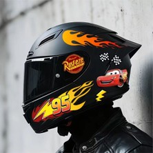 Özgül Reklam Mqeen Yarış Araba Sticker Çocuk Motor Sticker - Bisiklet Sticker - Araç Sticker - Scooter Stickler