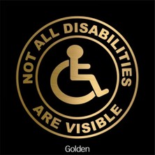 Özgül Reklam Tüm Engellilikler Görünür Değildir Sticker Araba Sticker / Motor Sticker / Laptop Sticker