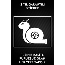 Özgül Reklam Turbo Salyangoz Sticker 15X13 cm / Etiket / Araç Sticker / Araba Sticker