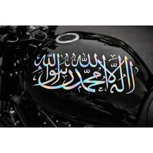 Özgül Reklam Motosiklet Deposu Için 35X11 cm Kelime-I Tevhid Sticker Etiket / Araç Sticker / Motor Sticker