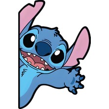 Özgül Reklam Stitch Sticker 11X16,5 cm Su Geçirmez Yüksek Çözünürlüklü Araba Laptop Motorsiklet Kask Sticker