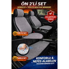 Trobus Fiat Linea 2007 ve Sonrası Uyumlu Örme 3 Parça Minder Gri