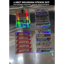 Özgül Reklam Hologram Sticker Seti 21 Adet 17 Takım / Araç Hologram Sticker / Bisiklet Sticker / Motor Sticker
