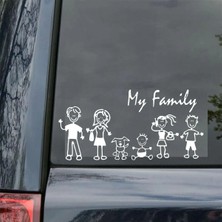 Özgül Reklam Çöp Adam Aile Sticker / Çöp Aile Sticker / Araç Sticker / Ayna Sticker / Motor Sticker