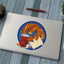 Özgül Reklam Türk Simit ve Çay Sticker Araba Sticker / Motor Sticker / Laptop Sticker