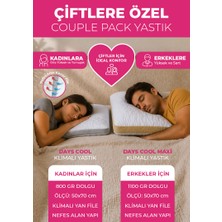 Days In Colours Couple Pack Klimalı Yastık (2 Adet) - Çift Yastığı - Daycool Serisi