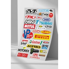 Özgül Reklam Araba, Motosiklet Sponsor Sticker Seti, Çıkartma Etiket