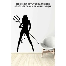 Özgül Reklam Duvar Sticker / Seksi Şeytan Kadın Sticker / Şeytan Kadın Sticker / Şeytan Sticker