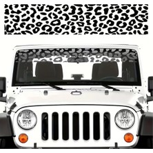 Özgül Reklam Leopar Desenli Araba Güneşlik Sticker Leopar Desen