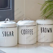 Özgül Reklam Şeker, Kahve, Çay Yazı Sticker Mutfak Sticker Etiket