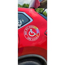 Özgül Reklam Tüm Engellilikler Görünür Değildir Sticker Araba Sticker / Motor Sticker / Laptop Sticker