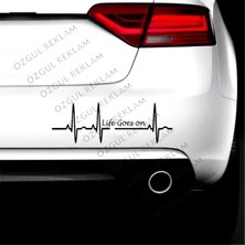Özgül Reklam Hayat Devam Ediyor Sticker Araba Sticker / Motor Sticker / Laptop Sticker