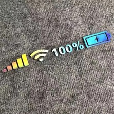 Özgül Reklam Wi-Fi Pil Seviyesi Etiketleri 43X5 cm Araba Sticker / Motor Sticker / Ayna Sticker