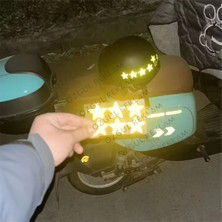 Özgül Reklam Yıldız Petekli Fosfor Reflektör Sticker Kask/ Araba Sticker / Motor Sticker / Laptop Sticker