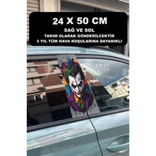 Özgül Reklam Araç Kapı Direk Kaplama Folyosu Joker Desenli (Sağ Sol Takım) (2 Adet) - 24X50 cm