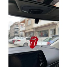 Özgül Reklam Dudak Dil Dikiz Aynası Süsü / Pleksi Araba Süsü / Dikiz Ayna Süsü / Şeffaf 3 mm Pleksi