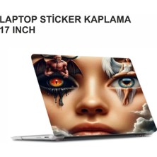 Özgül Reklam Şeytan ve Melek Laptop Sticker / Laptop Kaplama / Laptop Etiket Çıkartma / Şeytan ve Melek Sticker