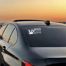 Özgül Reklam Jesus Is My Aırbag Dini Sticker Araba Sticker / Motor Sticker / Laptop Sticker