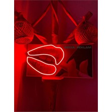 Özgül Reklam Dudak Neon  LED Tablo / Neon LED Tabela / Neon LED  / Dudak LED Tablo / Dudak Neon Duvar Tablo