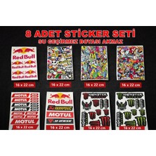 Özgül Reklam Sticker Seti 50 Parça 8 Takım / Araç Sticker / Bisiklet Sticker