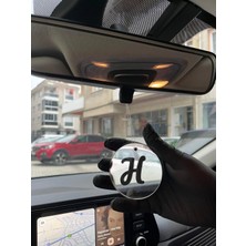Özgül Reklam Kişiye Özel Baş Harf Dikiz Ayna Süsü / Pleksi Araba Süsü / Ayna 3 mm Pleksi