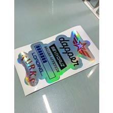 Özgül Reklam 32X22 cm Lüx Hologram Araba Arka Cam Yazıları / Lüx Hologram Arka Cam Sticker Set / Hologram Sticker