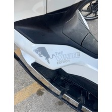 Özgül Reklam The White Edition (Rdbll) (1 Adet) Gri Sticker Motor-Araba-Kask Için