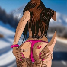 Özgül Reklam Kadın Sticker / Anime Kız Sticker / Araç Sticker / Motor Sticker / Laptop Sticker