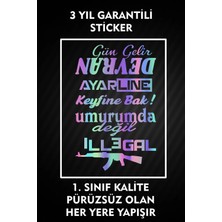 Özgül Reklam Arka Cam Sticker 40X25 cm / Etiket / Araç Sticker / Araba Sticker