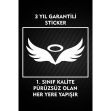Özgül Reklam Melek Kanadı Sticker 20X10 cm / Etiket / Araç Sticker /  Araba Sticker
