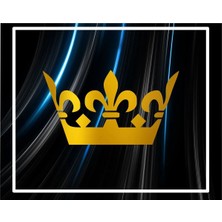 Özgül Reklam Kral Tacı Sticker Araç Yazısı Motor Etiketi 15X15 cm