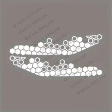 Özgül Reklam 2 Adet Set Petek Sticker Vücut Sticker Araba Sticker / Motor Sticker