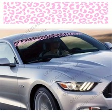 Özgül Reklam Araba Ön Cam Leopar Desenli Güneşlik Sticker Moda Çita Desenli Çıkartma Şerit Leopar P...