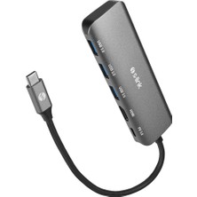 Die Grup S-Lınk SWV-USBC030 Type-C To HDMI 3xusb3.0 1xpd Metal USB Hub ve ÇEVIRICI(1923)