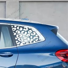 Özgül Reklam Leopar Desen Kelebek Cam Sticker Araba Cam Sticker Araba Sticker / Motor Sticker / Laptop Sticker