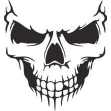 Özgül Reklam Araba Kaput Kurukafa Kuru Kafa Sticker 00660 33X30 cm