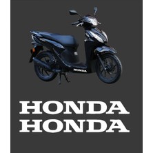 Özgül Reklam Honda Dio Marşpiyel Sticker Honda Sticker 2 Adet 20CM Beyaz