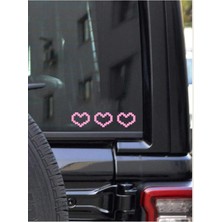 Özgül Reklam Kalp Desenli Araba Sticker Oto Sticker