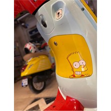 Özgül Reklam Simpson Bard Motorsiklet Araba Kelebek Cam Sticker