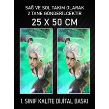 Özgül Reklam Anime Kız Araç Araba Kapı Direği Kaplama Folyosu Dijital Baskı 50X25 cm Araç Kapı Direk Kaplama