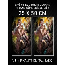 Özgül Reklam Anime Araç Araba Kapı Direği Kaplama Folyosu Dijital Baskı 50X25 cm Araç Kapı Direk Kaplama