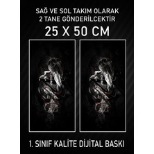 Özgül Reklam Araç Araba Kapı Direği Kaplama Folyosu Dijital Baskı 50X25 cm Araç Kapı Direk Kaplama