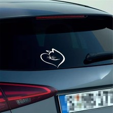 Özgül Reklam Tatlı Kedi Sticker Araba Sticker / Motor Sticker / Laptop Sticker